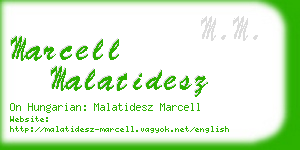 marcell malatidesz business card